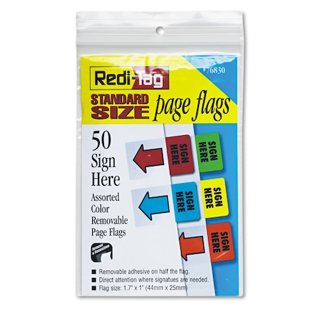 Redi-Tag Flag, Page, Sign, Ast, PK50 76830